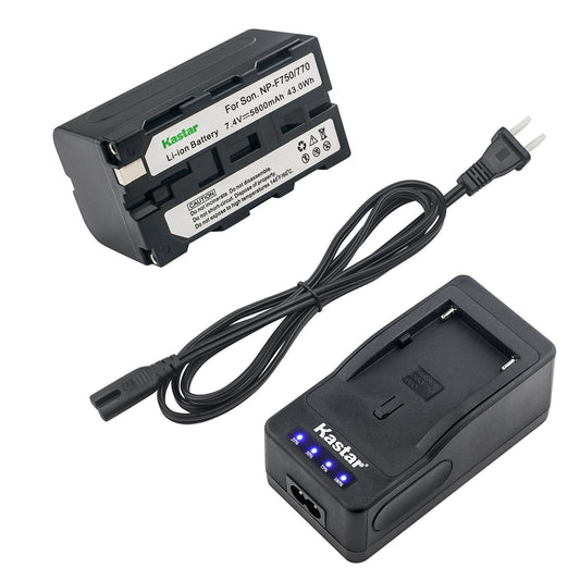 Kastar LED Super Fast Charger & Camcorder Battery Replacement for Sony NP-F770 NP-F750 CCD-RV100 CCD-RV200 CCD-SC9 CCD-TR1 CCD-TR940 CCD-TR917 Camera