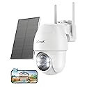 ieGeek Solar Security Cameras Wireless Outdoor, 2K 2.4G WiFi Camera with Solar Panel and Battery Powered, Color Night Vision with Spotlight, 360° PTZ