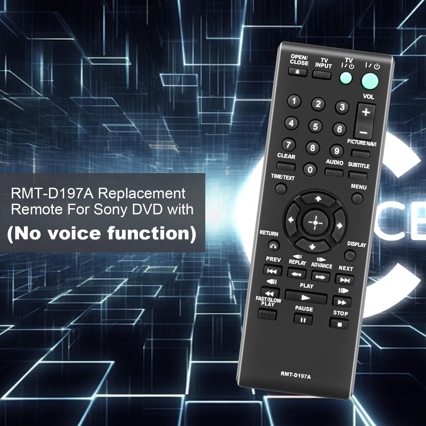 New Remote Control RMT-D197A Compatible with Sony DVD DVP-SR400HP DVP-SR500HP DVP-SR200P DVP-PR50P