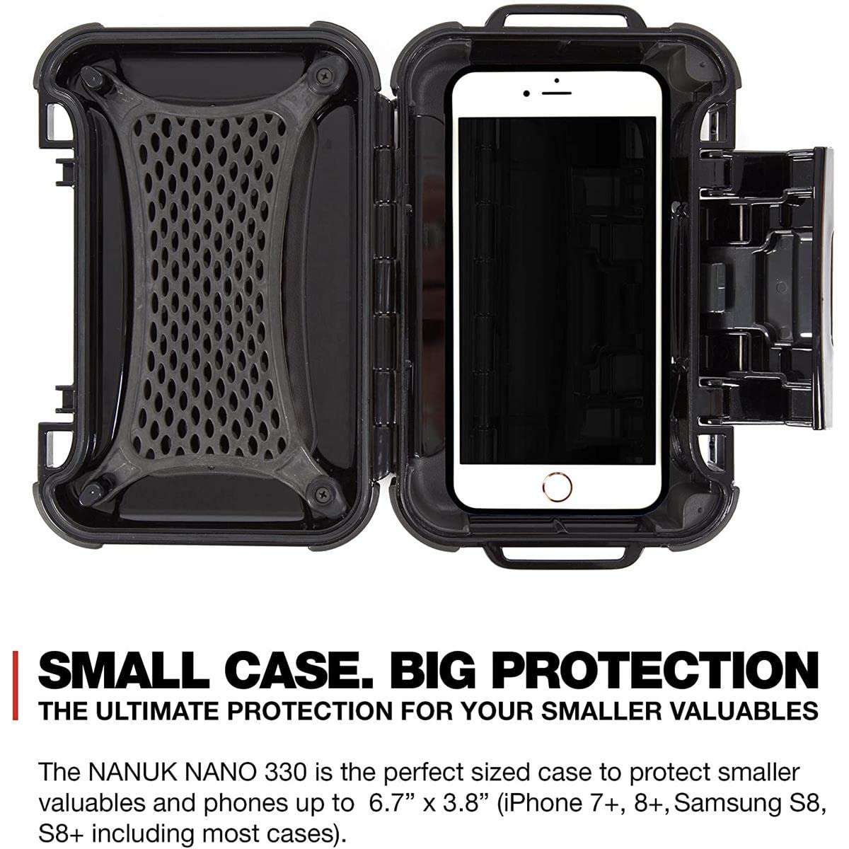 Nanuk 330-0001 Nano Series Waterproof Large Hard Case for Phones, Cameras and Electronics (Black)