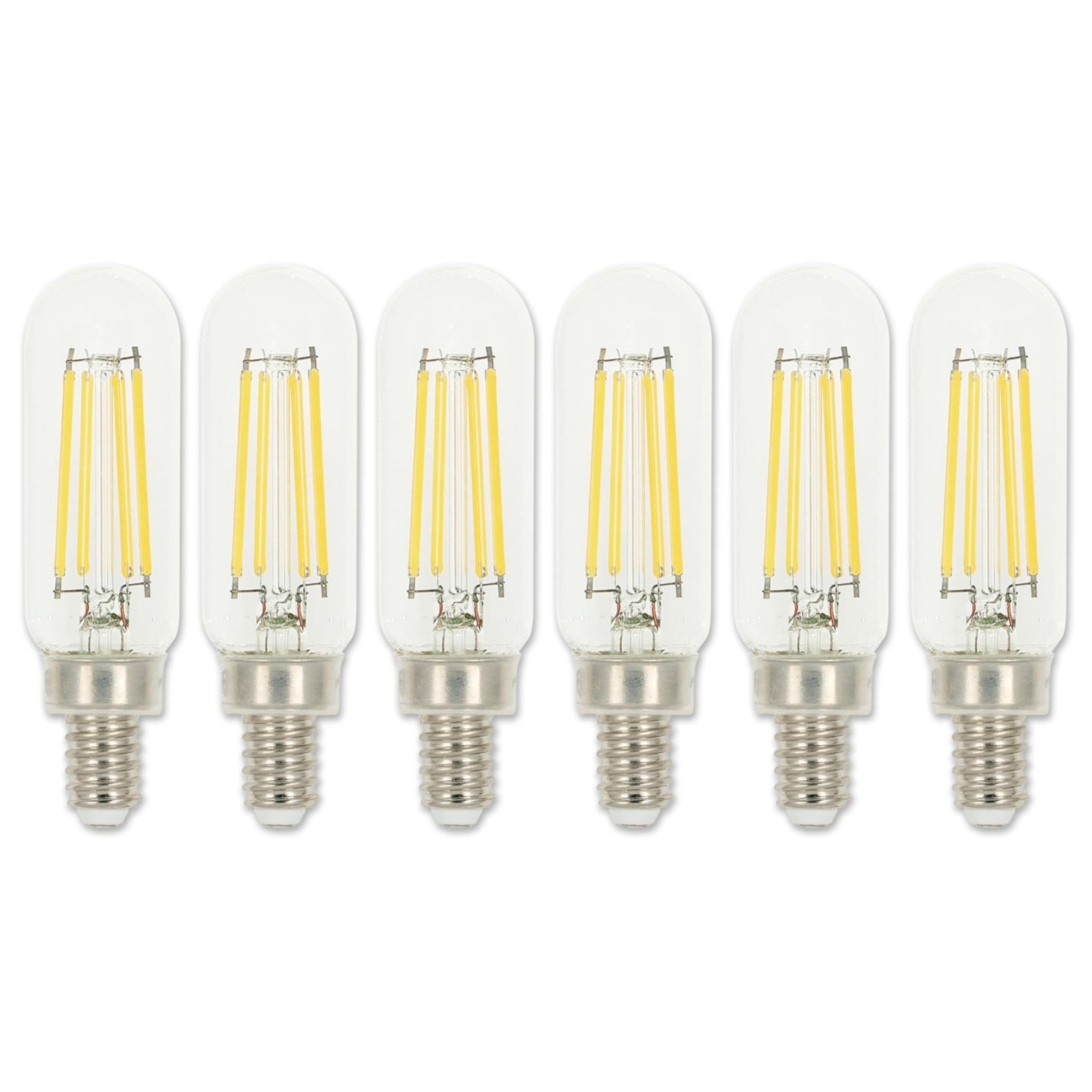 Westinghouse Lighting 5335020 5 Watt (60 Watt Equivalent) T8 Dimmable Clear Filament LED Light Bulb, Candelabra Base, 6 Pack