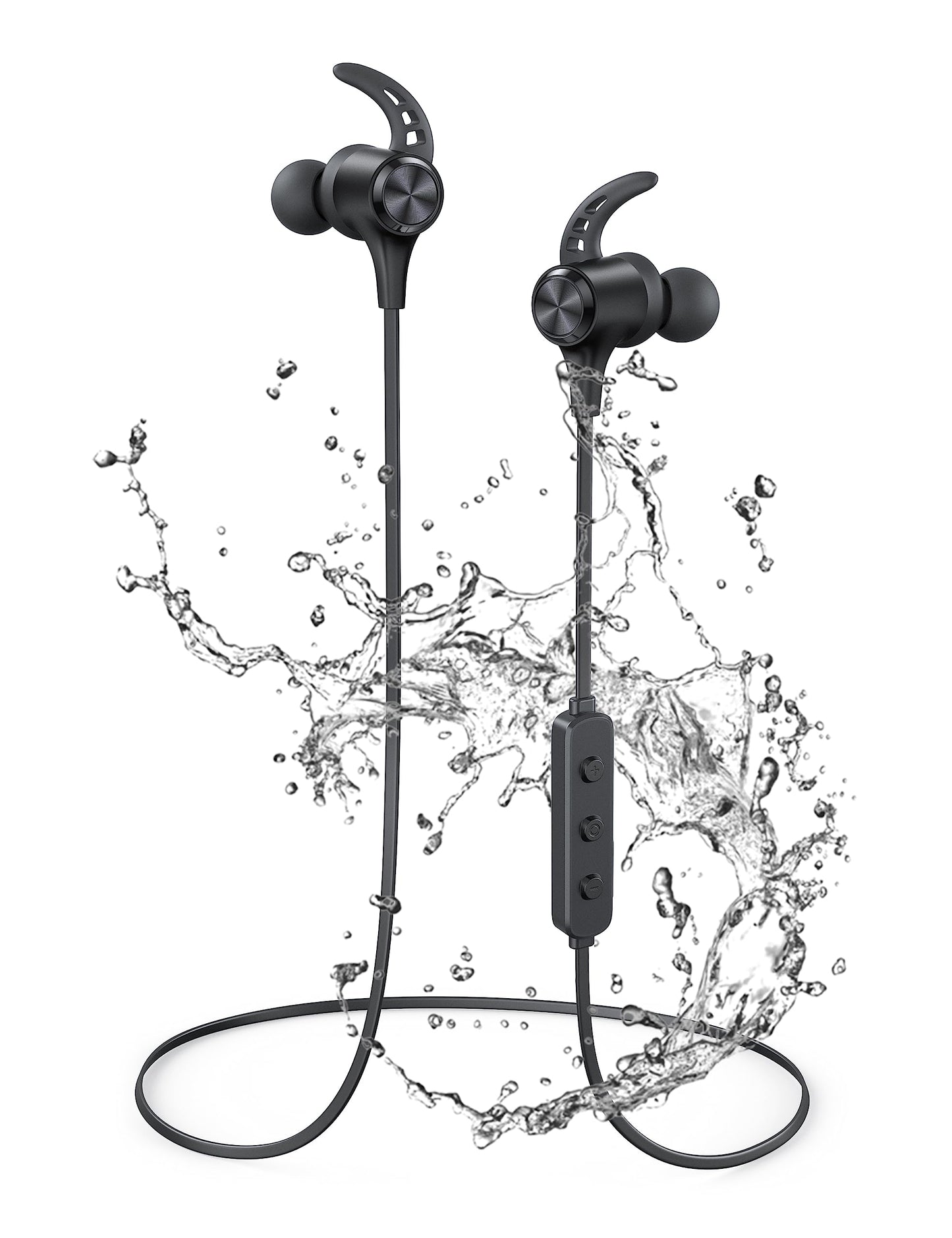 SWIPESMITH Wireless Headphones, Bluetooth 5.2 Stereo aptX Wireless Earbuds Bass Bluetooth Earbuds Bulit-in Mic with 16H Playtime, Magnetic, IPX7…