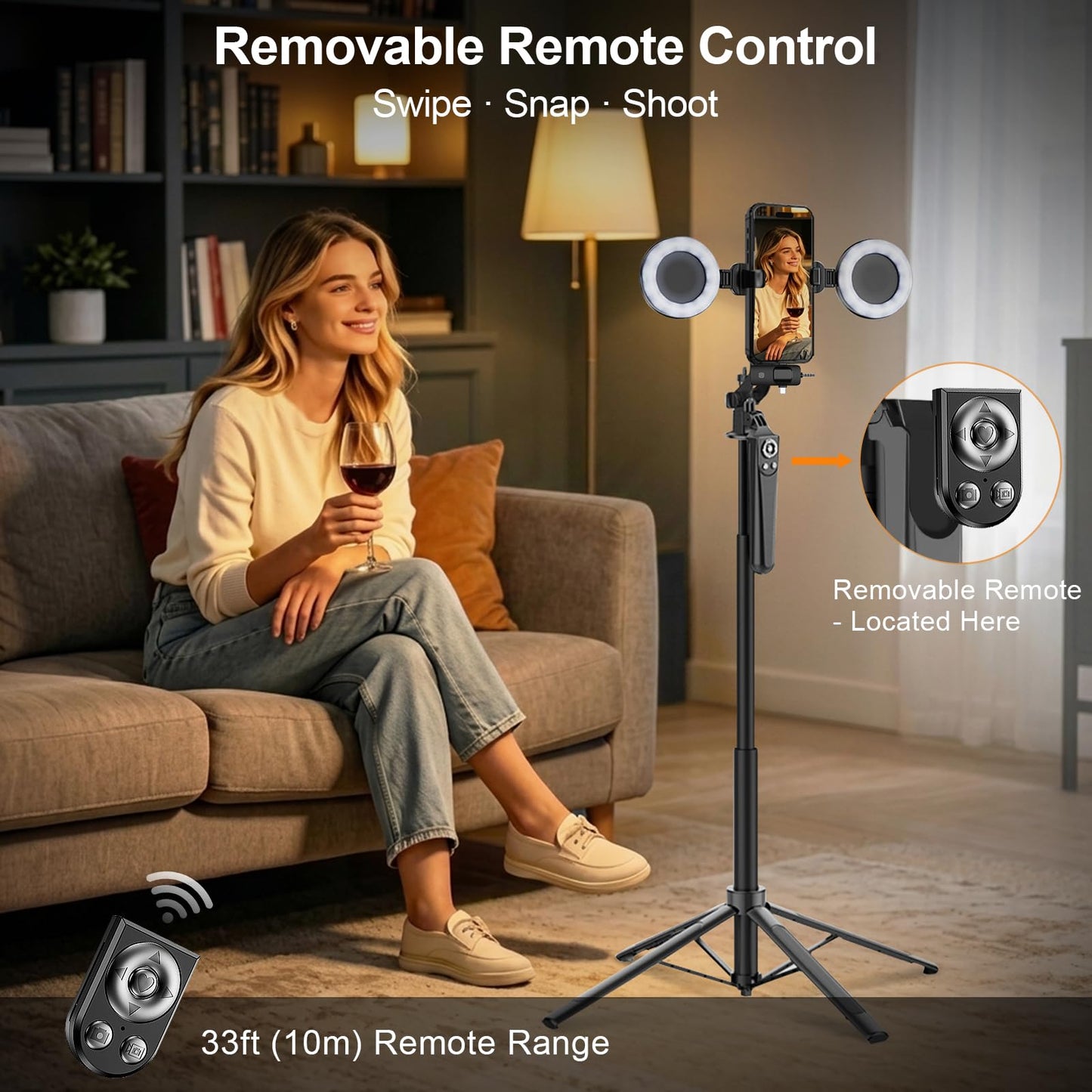 Content Creator Essentials Vlogging Kit for iPhone, Tripod & Wireless Mic
