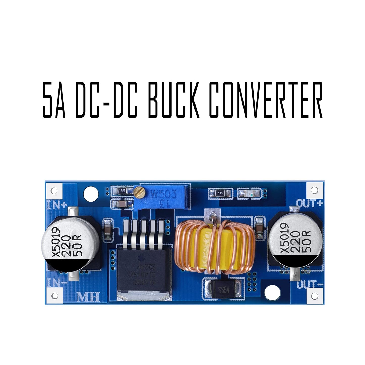 D-Planet [4-Pack] 5A DC-DC Adjustable Buck Converter 4~38v to 1.25-36v Step Down Power Supply High Efficiency Voltage Regulator Module