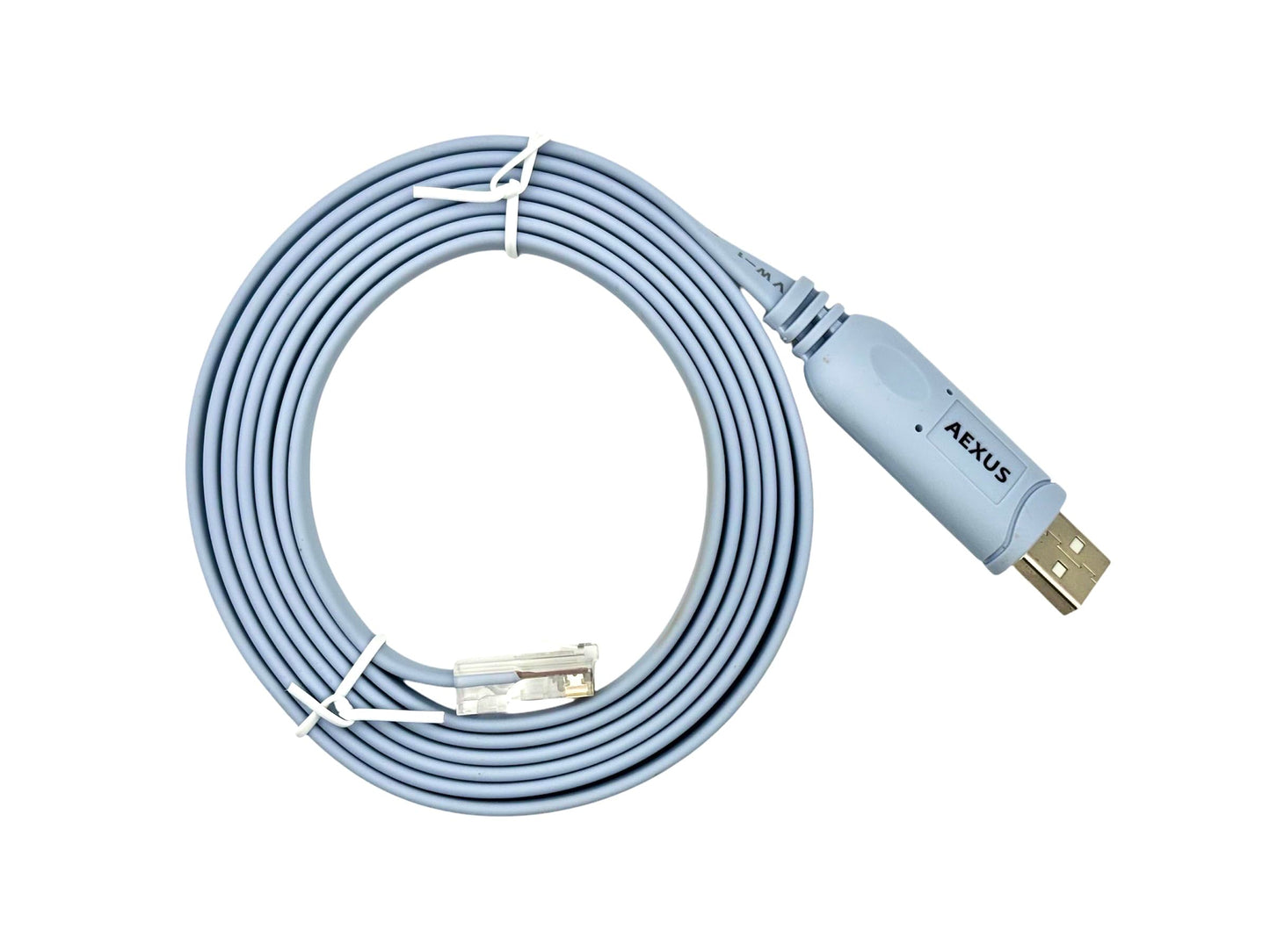 Aexus Replacement Console Cable for Cisco | FTDI USB to RJ45-6ft (1.8m) | HQ Replacement for DB9 + 72-3383-01 Serial Rollover Cable, RS232