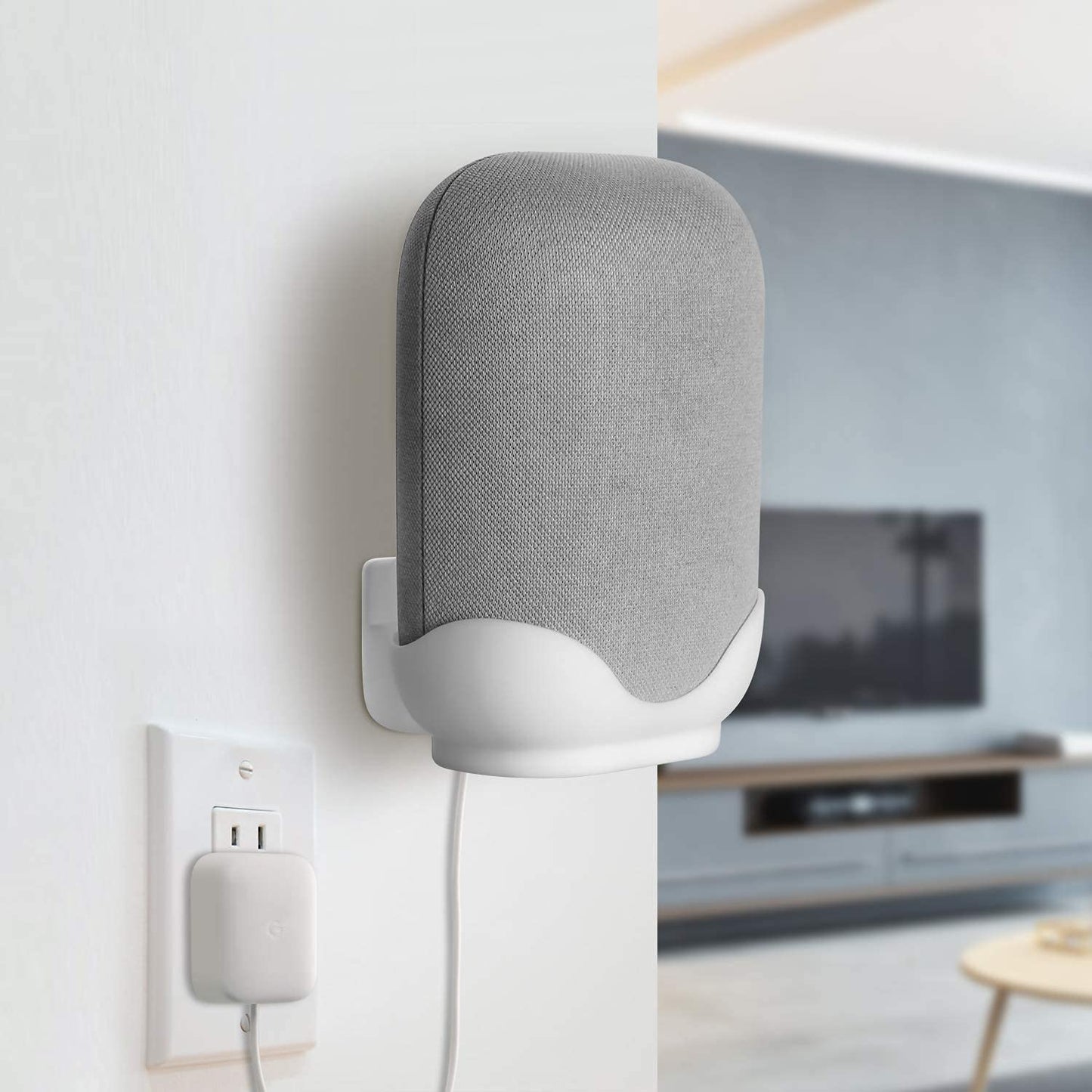 LeongLzt Ouligei Google Nest Audio Speaker Wall Mount/Bracket, in-Built Cable Management System & Easy Installation Speaker Holder Shelf Stand