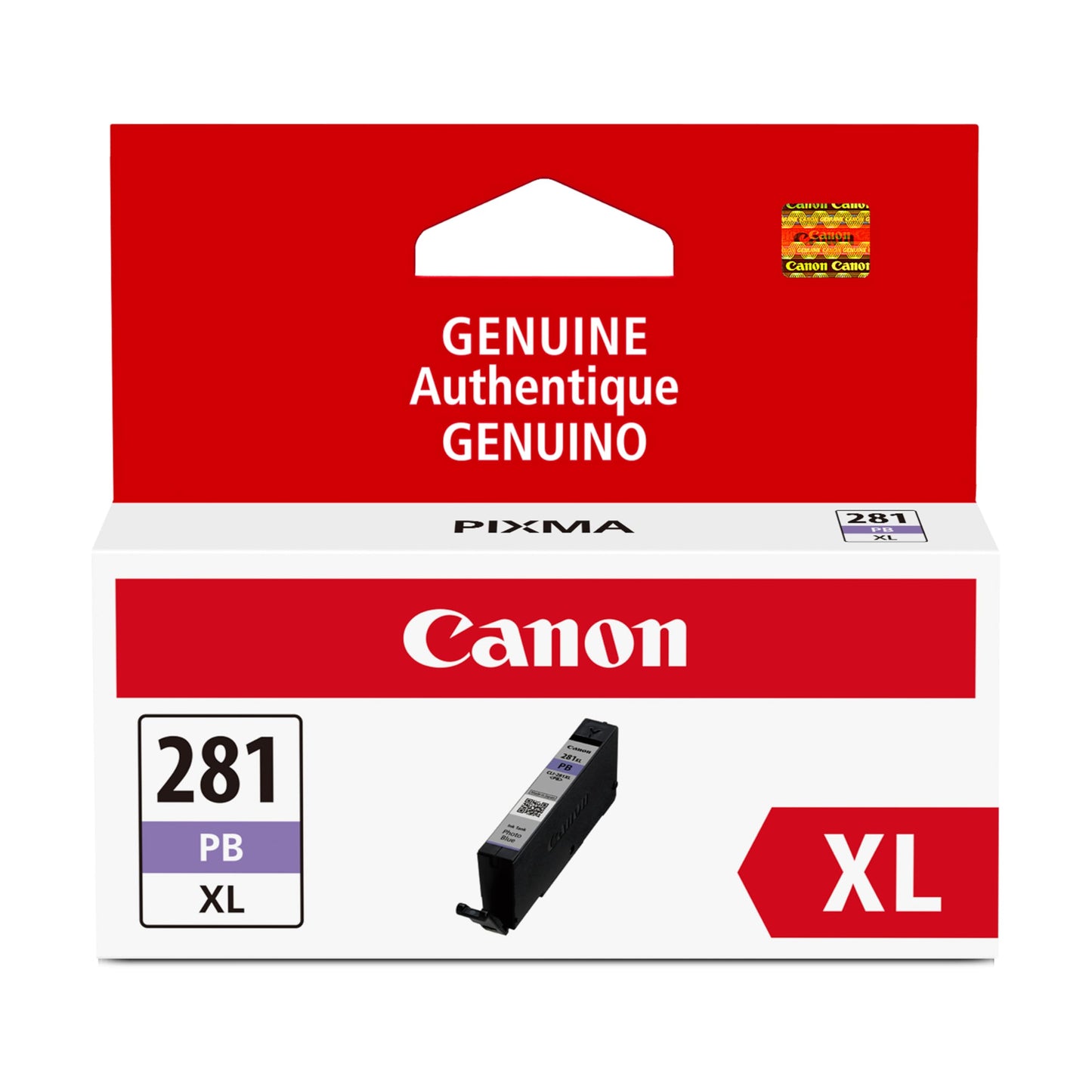 Canon CLI-281 XL Genuine Photo Blue Ink Tank, Compatible with TS9120 Series,TS8120 Series, TS8220 Series, TS8320, and TS6320 Printers