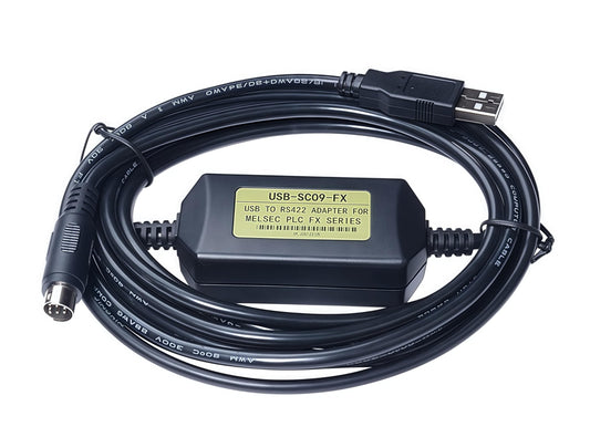 Washinglee USB Programming Cable for Mitsubishi PLC FX3U and FX Series, for Taiwan Shihlin AX Series, for FX2N/FX1N/1S/FX3U/3GA, for USB-SC09-FX