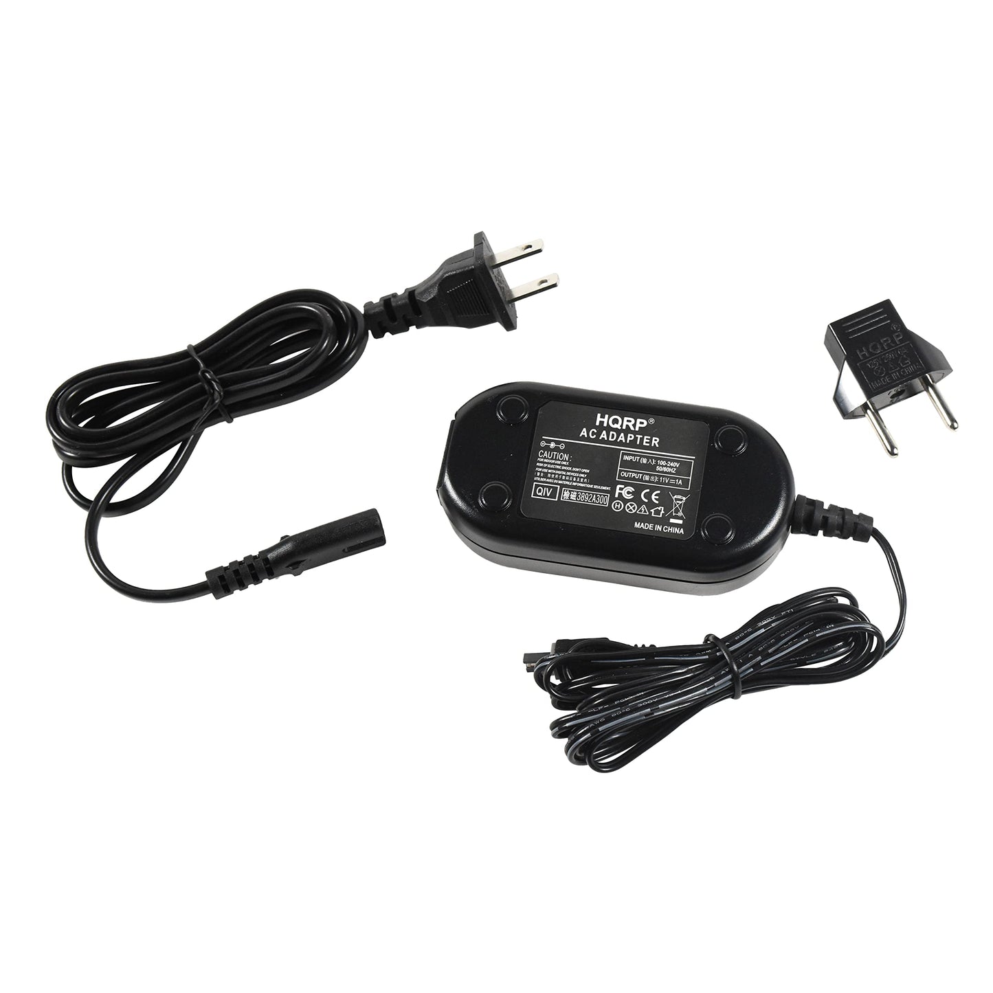 HQRP Replacement AC Adapter/Charger Compatible with JVC GR-D270U / GRD270U Camcorder with USA Cord & Euro Plug Adapter