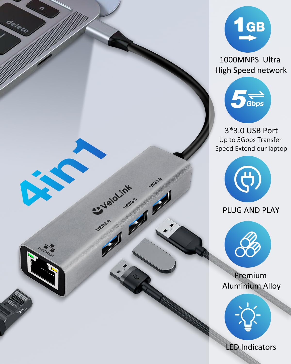 USB to Ethernet Adapter,Ethernet to USB,USBA to RJ45 for Nintendo Switch 2,Gigabit Ethernet Adapter, LAN Network for Laptop