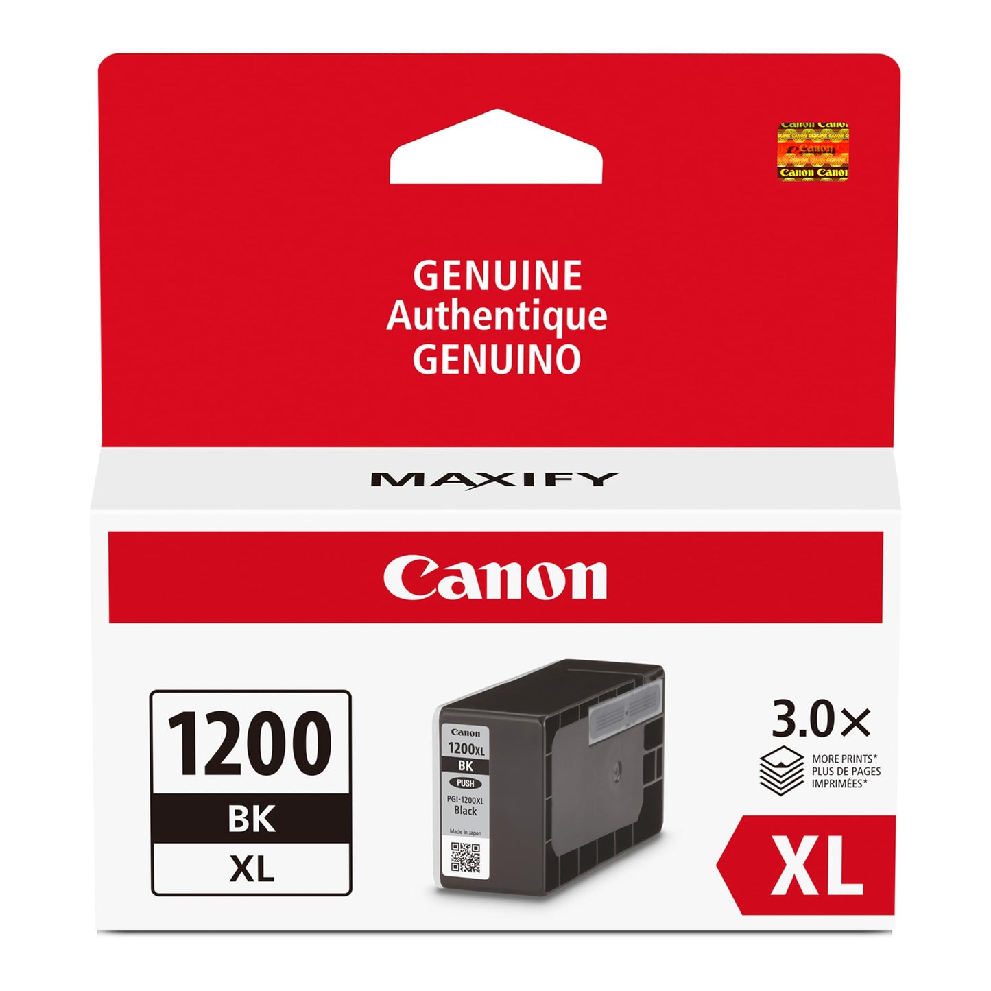 Canon PGI-1200XL Genuine Pigment Black Ink Tank, Compatible with MB2120, MB2720, B2020, MB2320 (Optional) Printers