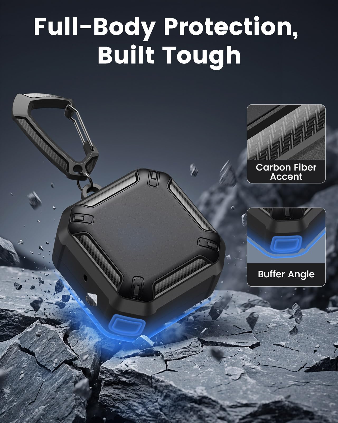 MoKo for Samsung Galaxy Buds 4 Pro Case/Galaxy Buds 4 Case (2026), Magnetic Lid Protective Case with Keychain, Cleaner Kit, Shockproof Full Protection