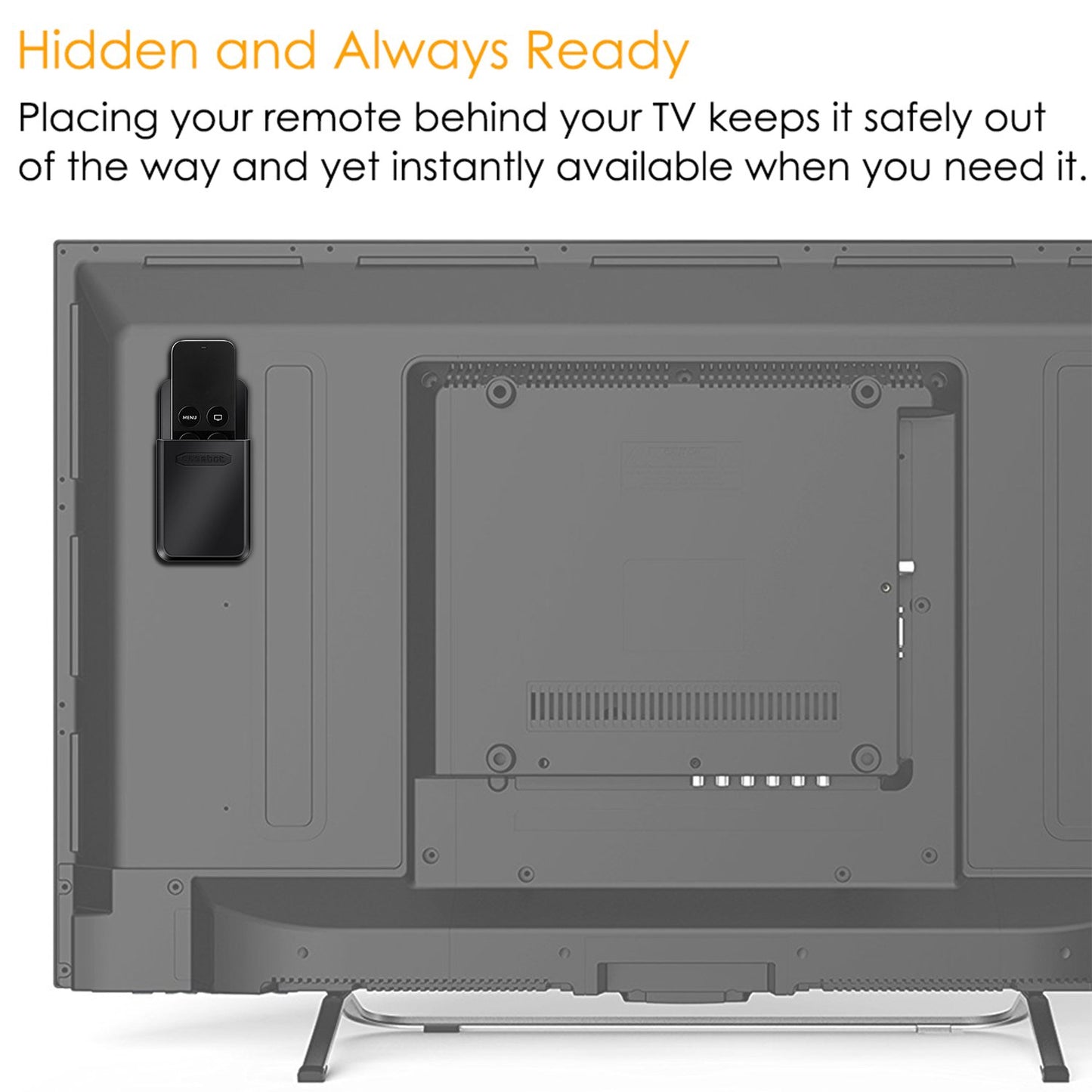 Fintie CaseBot Remote Holder for Apple TV 4K 2022/2021/4th/3rd/2nd Gen, Roku, Samsung Smart Hub 4K TV Remote, Mounting System Bracket Shelf (Black)
