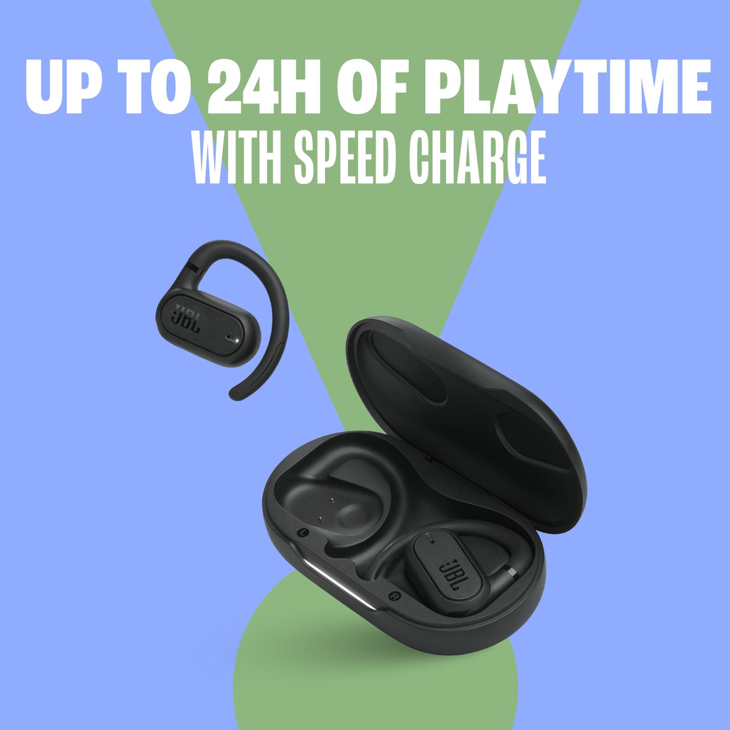 JBL SoundGear Sense - True Wireless Open-Ear Headphones, JBL OpenSound Technology, Splash and dust Resistant, 4 mics for Crisp, Clear Calls, Up to 24…