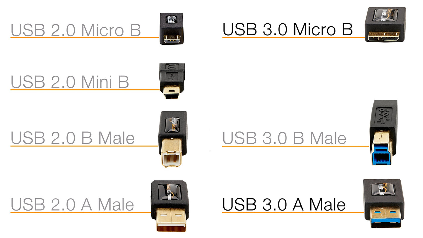 Amazon Basics USB 3.0 Cable, Type USB-A Male to Micro USB, 6 feet (1.8 Meters), Black