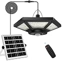 AEQ Solar Shed Light Indoor Outdoor Work in Daytime with Remote Control, 360° Lighting Waterproof Solar Indoor Lights with Motion Sensor/Timer/5 Modes