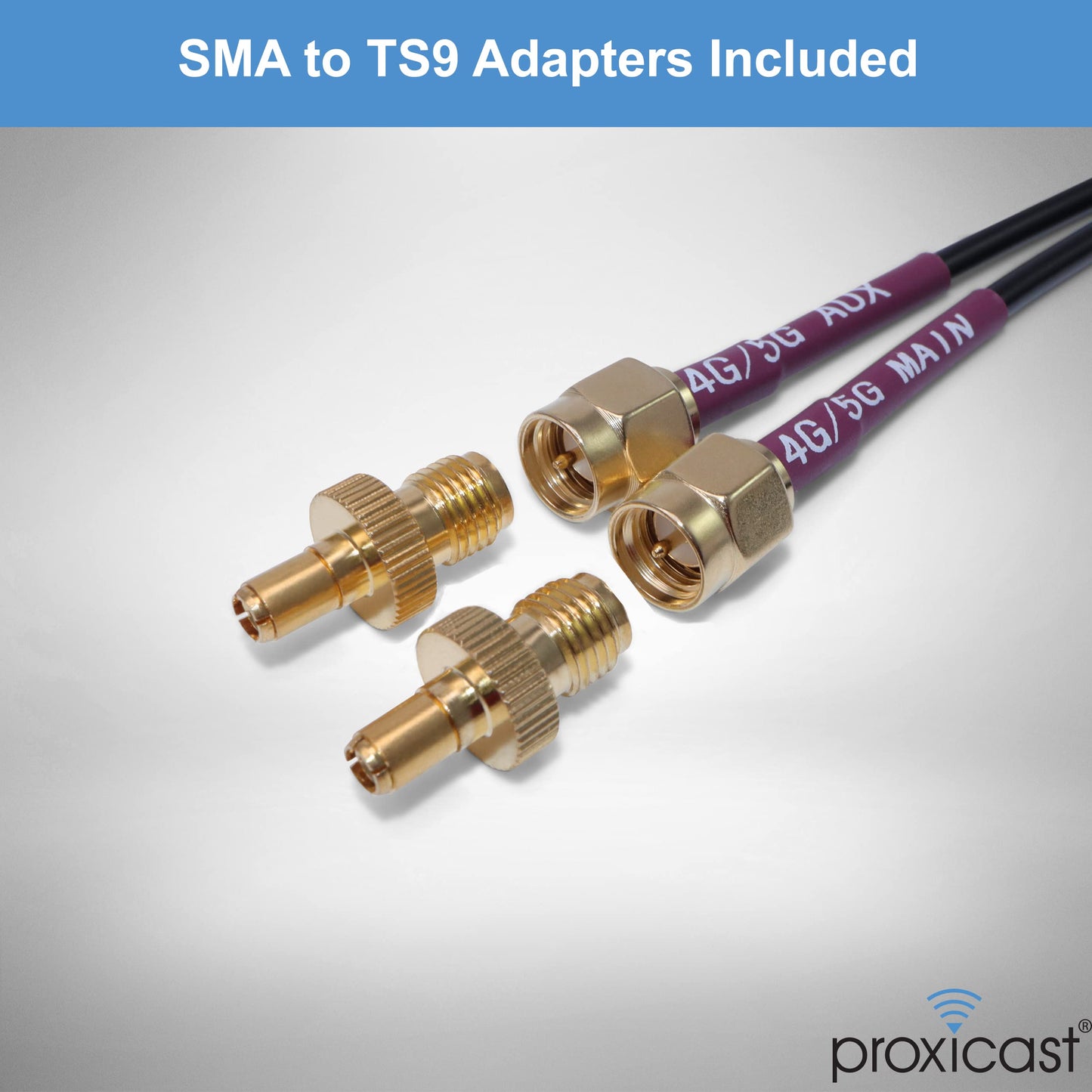 Proxicast Ultra Low Profile MIMO 4G / 5G Omni-Directional Magnetic/Adhesive Mount Antenna for Verizon, AT&T, T-Mobile Modems & Routers with SMA or TS9