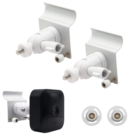 NACETURE 2 Pack Vinyl Siding Mount Compatible with Blink Camera Outside with 360° Swivel & 90° Tilt Adjustment- Outdoor Camera Mount No Drill or Hole