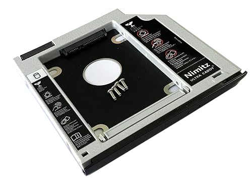 Nimitz 2nd HDD SSD Hard Drive Caddy for Hp Elitebook 2540p 2530p with Faceplate