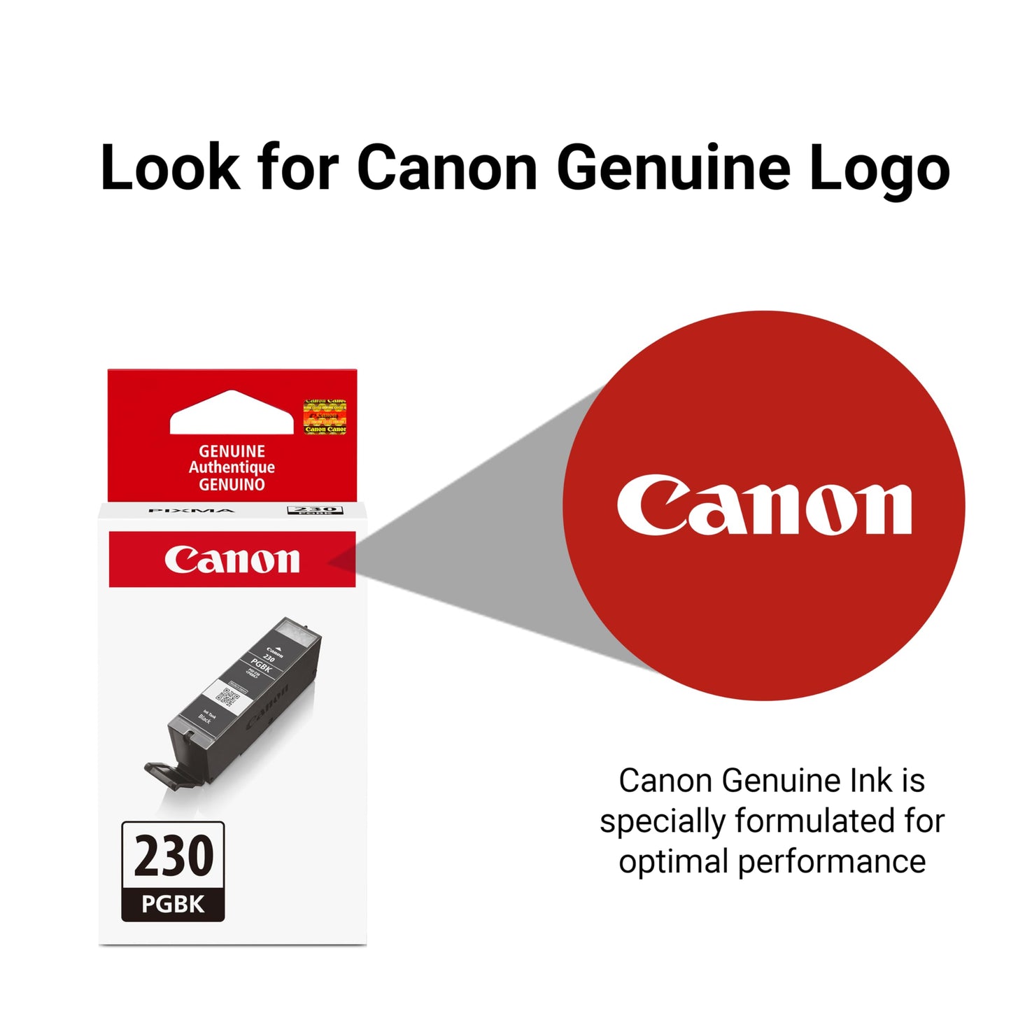 Canon PGI-230 Genuine Pigmant Black Ink Tank, Compatible with PIXMA TS8820 Printers