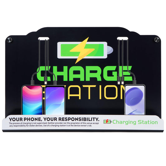 Wall Mount Charging Station with 8 Ports Phone Charger with Type-C,Android Port | Applicable for Applicable Airport Hospitals Banks Hotel and Public