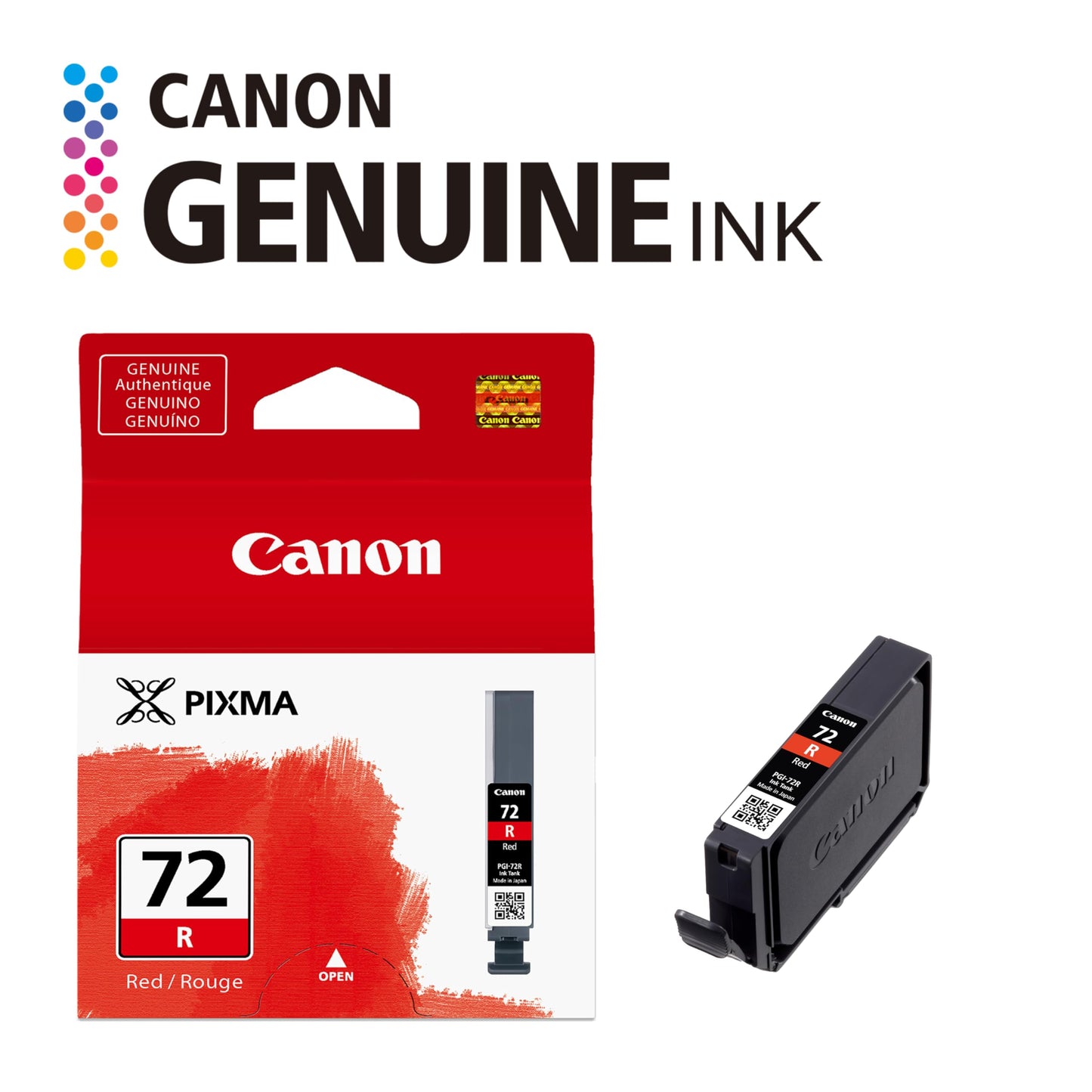 Canon PGI-72 Genuine Red Ink Tank, Compatible with PIXMA PRO-10 Printers