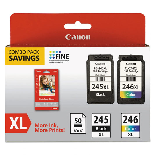 Canon CNM8278B005-8278B005 PG-245XL/CL-246XL Ink amp Paper Combo Pack