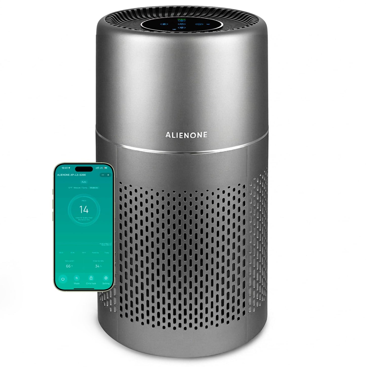 Air Purifier for Large Room Up to 1900 Sq Ft, HEPA Filter, 235 CFM CADR, Smart WiFi App Control, Auto Mode, Ultra-Quiet Sleep Mode, Air Purifier