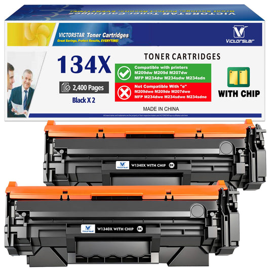 134X W1340X ( 134A W1340A ) with CHIP Compatible Toner Cartridges High Capacity 2 Black for M207 M207dw M209 M209dw M209d M234 M234dw M234sdw M234sdn