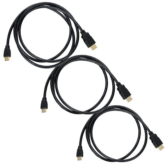 ChromaCast 3 Pack (3ft, 5ft, 10ft) High Definition Multimedia Interface MINI Cable 48Gbps High-Speed, 8K@60Hz, 4K@120Hz, Gold-Plated Plugs, Ethernet