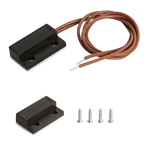 Aoje-Link RC-39 NO Wired Magnetic Door Switch Window Sensor Alarm for Home Security Access Control and Burglar Alarm Systems Black 1pcs