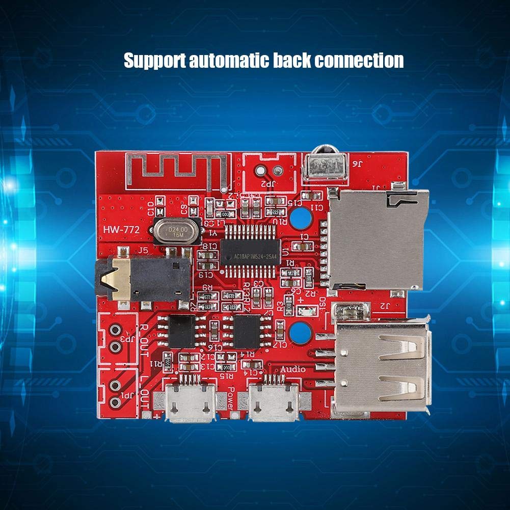 Lazmin Audio Receiver Module,Bluetooth 4.1 MP3 Decoder Board USB Stereo Car Digital Power Amplifier Board Module with Remote Control