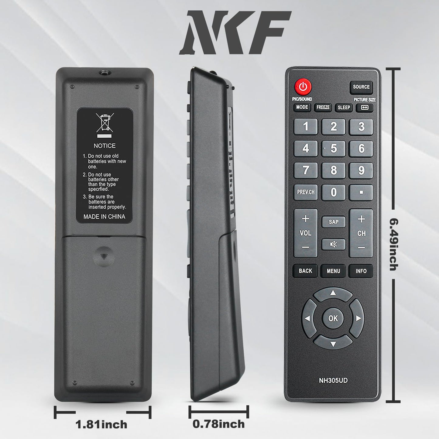 NH305UD for Emerson TV Remote Replacement: Universal Remote Control for All Emerson TV LF501EM4 LF501EM4F LE240EM4 LC320EM3FA LF402EM6 LF402EM6F