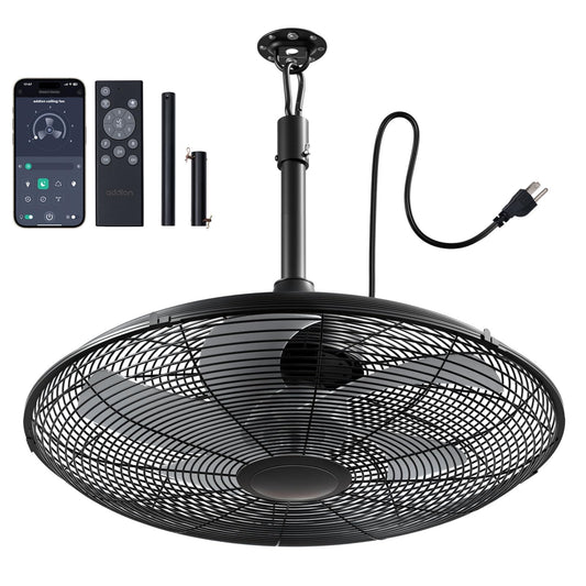 addlon 20 Inch IP65 Plug In Outdoor Fans for Patios, Remote & APP Control