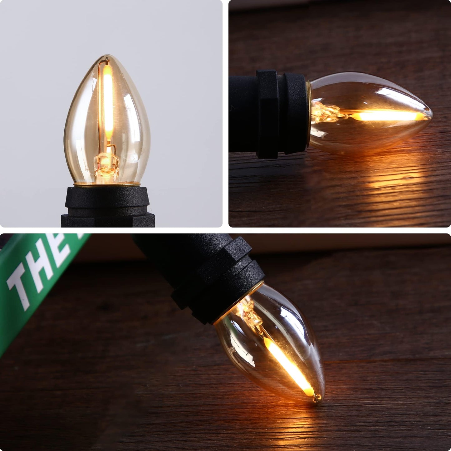 FANNIS 6 Pack C7 LED Night Light Bulbs,E12 Candelabra Base Bulb 5 Watt Equivalent, 0.5W Lightbulbs 25000 Hours 2700K Warm White LED Replacement Bulbs