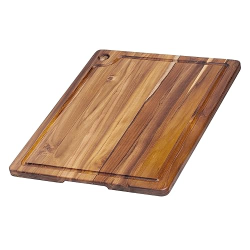 Teakhaus Marine Cutting Board with Juice Groove - Large Rectangle Bar Cutting Board - Holiday Gift Ideas for Men and Women - Gift-Ready, Reversible…