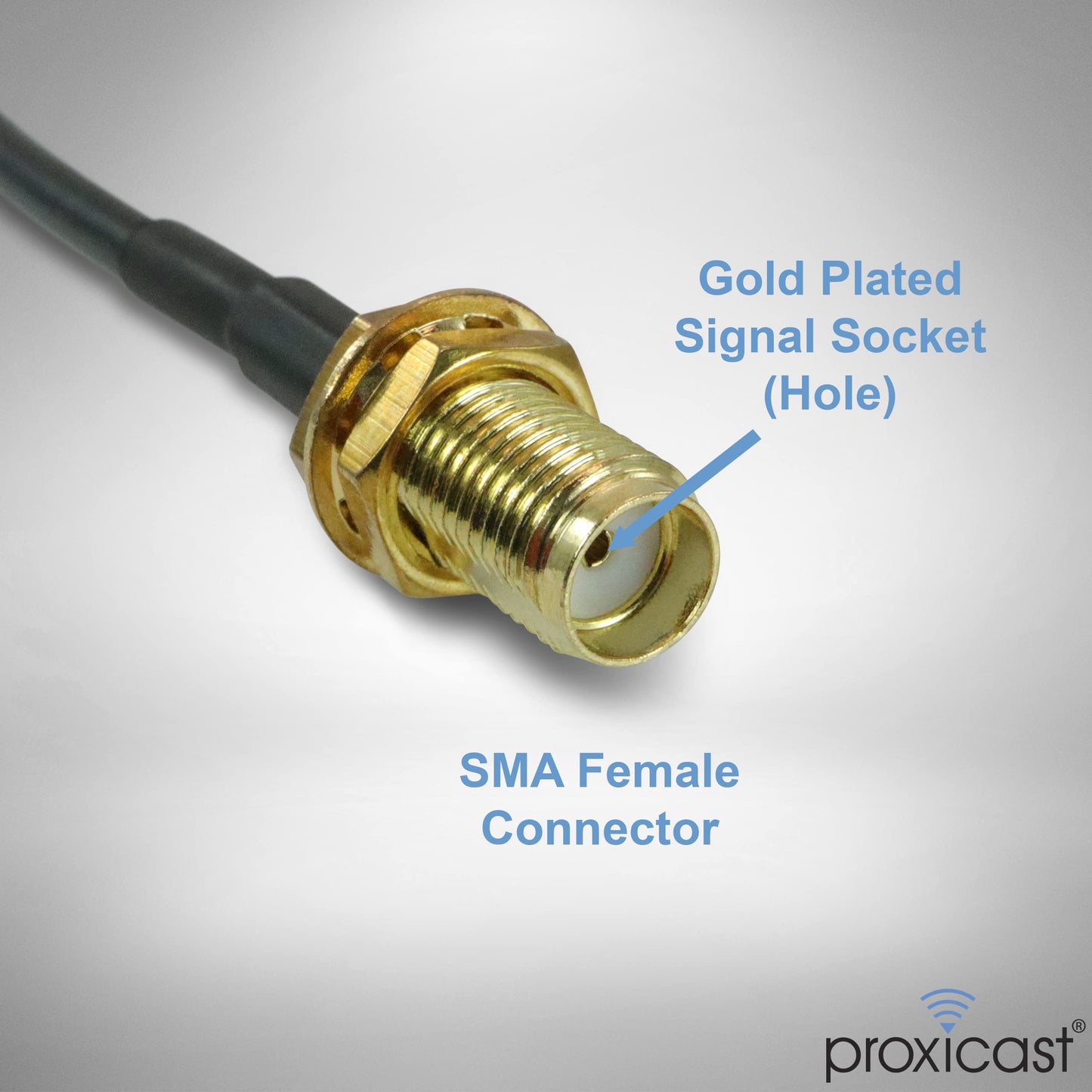 Proxicast 12 inch TS9 to SMA Female External Antenna Adapter Cable Pigtail for 4G/5G Modems, Hotspots & Routers - Nighthawk M6/MR6500, M5/MR5100