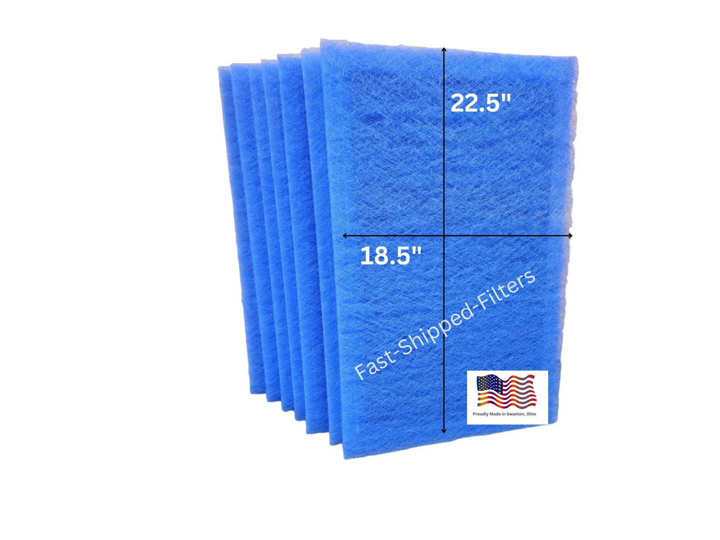 Fast-Shipped-Filters 7 Pack 25x25 compatible with Dynamic electronic air cleaner 25x25 replacement polarized filter pads refill Blue