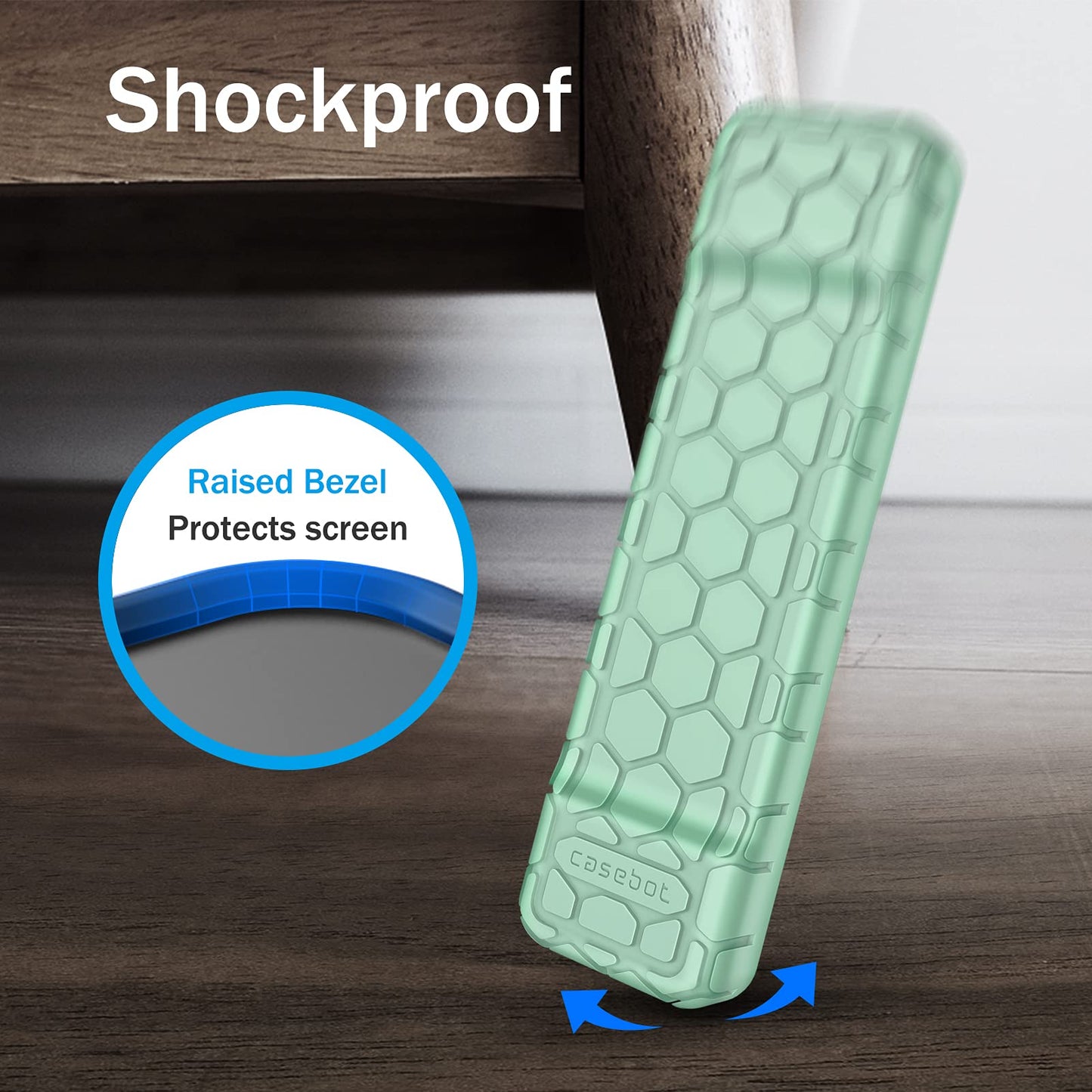 Fintie Protective Case for Apple TV Siri Remote 2021 2022 - Honey Comb Lightweight Anti Slip Shockproof Silicone Cover for Apple TV 4K / HD Siri