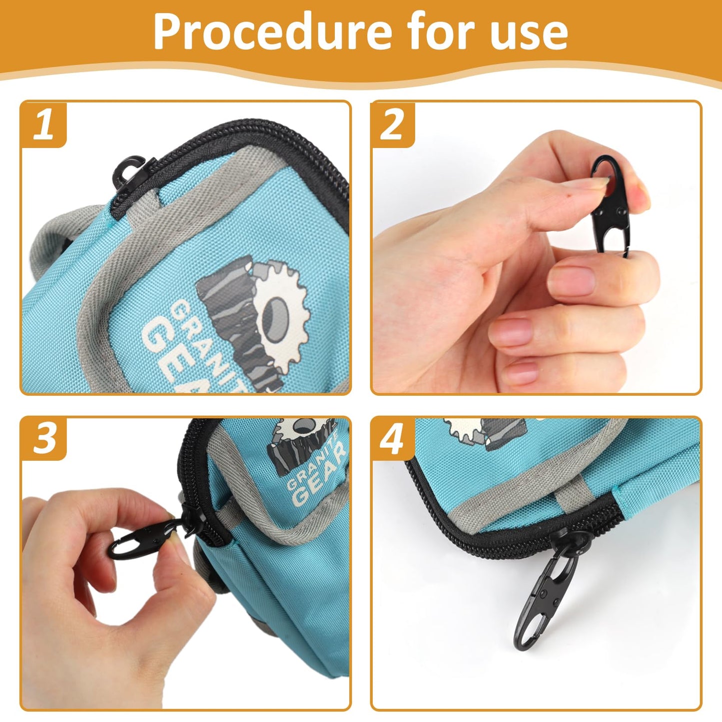 Phinus 21 PCS Anti-Theft S-Shaped Zipper Locks – Combo Clips for Luggage, Backpacks, Clothing, Boots, Purses & Outdoor Travel (Black)