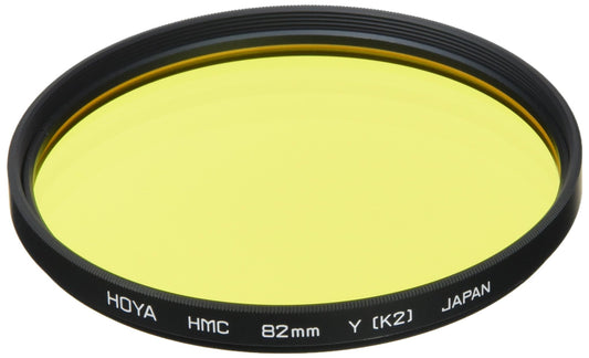 HOYA HMC K2 82mm Lens Filter (Yellow)- Tonal Enhancing Camera Filter for B&W Photography with Slim Aluminum Frame, Multi-Coated Optical Glass, Reduces