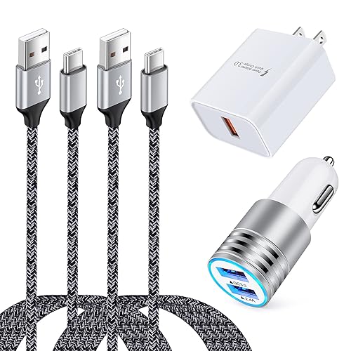 QC3.0 USB Type C Fast Charger for Samsung Galaxy S25FE/S25 Ultra/S25 Plus/A17/A16 5G/A15/A54/A53/A36/A26/S24/S23/S22 Ultra, Car Charger Android Phone