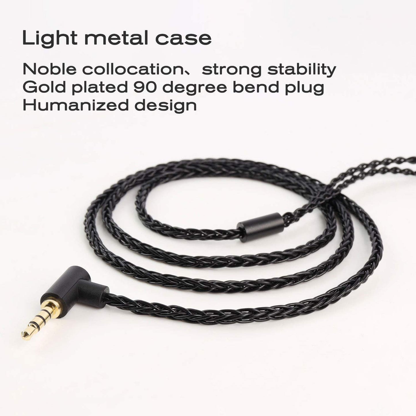 Girftu JCALLY Earbuds Replacement Cable Oxygen-Free Copper Upgrade 5N OFC Headphone Wire 8 Shares for KZ C Pin TRN S pin Earphone 3.5mm Wire…