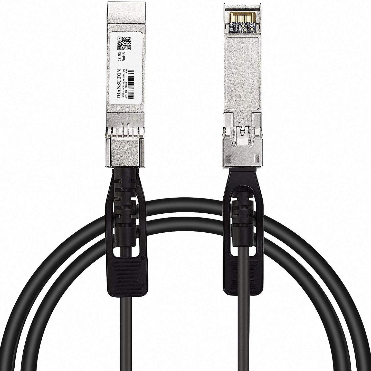 TRANSUTON 10GbE SFP+ Passive Direct Attach Copper Cable for Brocade 10G-SFPP-TWX-P-0201 10GBase-CU Ethernet 10Gb/s SFP+ to SFP+ DAC Twinax Cable