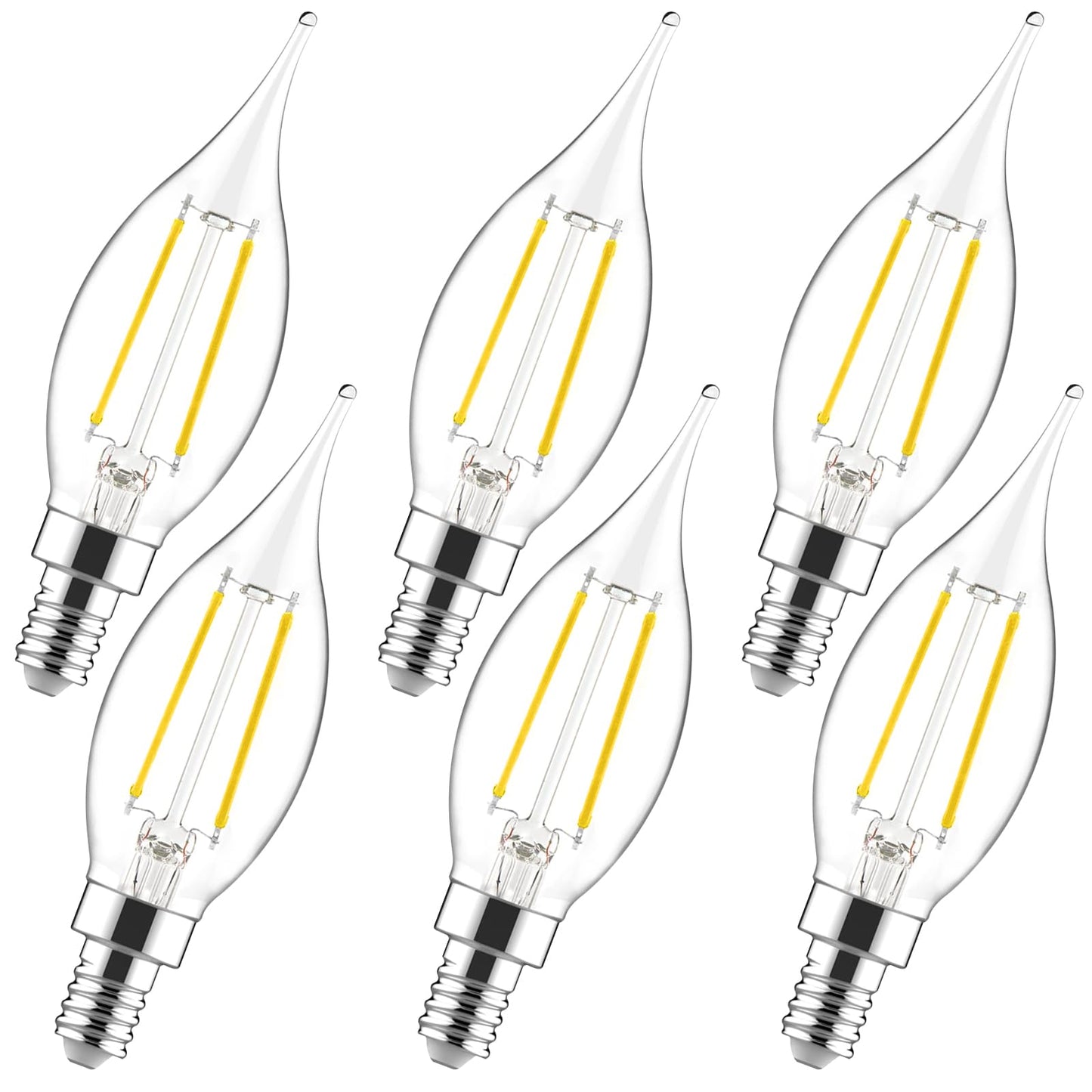 Sengled E12 Candelabra LED Bulbs Dimmable, 40W Equivalent CA10 Chandelier Light Bulbs, 5000K Daylight White Candle Bulbs for Chandeliers, Ceiling Fan