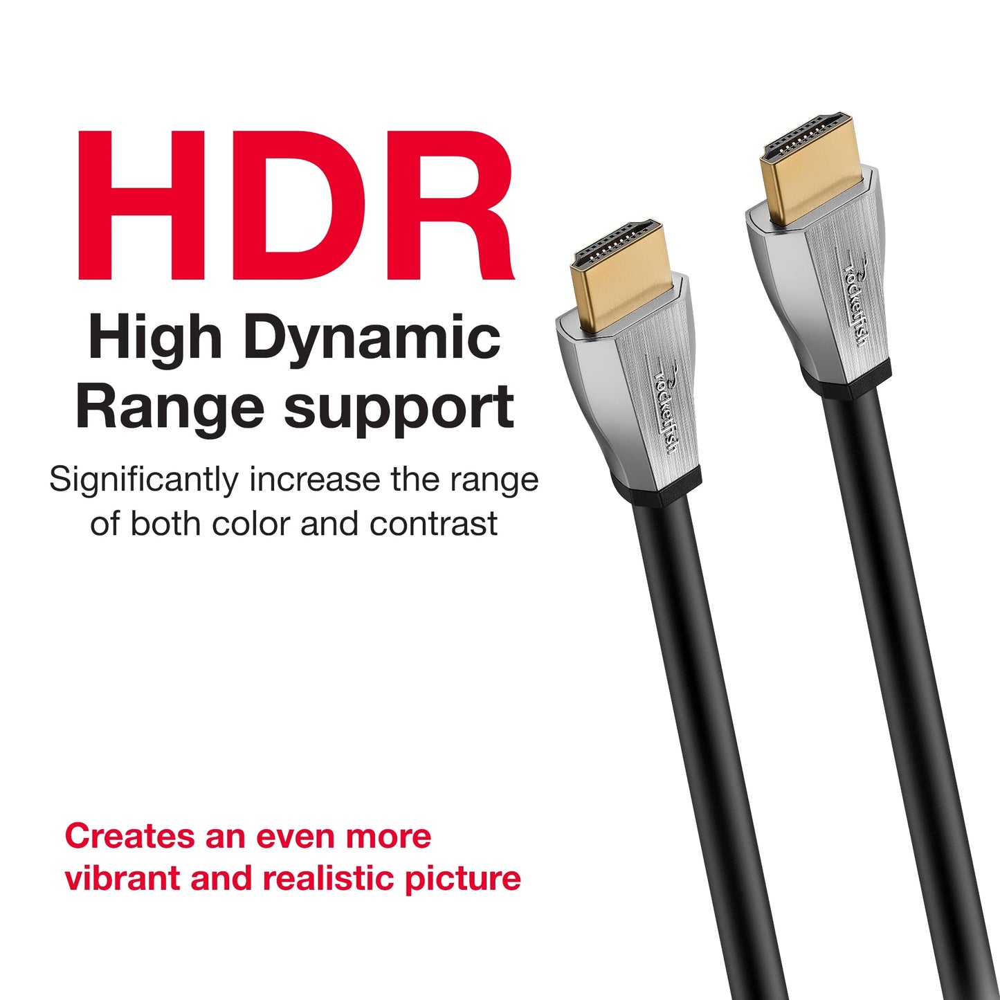 Rocketfish 4K UltraHD/HDR In-Wall HDMI Cable - 1.5' Supports 4K Ultra HD & Dolby Atmos - Premium Quality for HDR & Audio