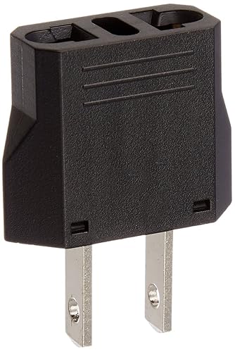Ckitze Travel Europe to USA Power Plug Adapter - 6 Pack - Round to Flat - European to American Outlet for Mobile Cell Phone, Laptop, Tablet Chargers…
