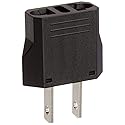 Ckitze Travel Europe to USA Power Plug Adapter - 6 Pack - Round to Flat - European to American Outlet for Mobile Cell Phone, Laptop, Tablet Chargers…