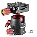 NEEWER Tripod Head, 360° Rotating Panoramic Ball Head with 1/4” Quick Shoe Plate for Tripod Monopod Slider DSLR Camera Camcorder, Max Load up