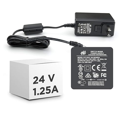 Plustek Power Adapter 24V 1.25A for OpticPro A320L,OpticBook A300 Plus,SmartOffice PS506U, PS3140U, PS3180U use